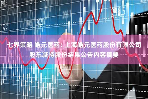 七界策略 皓元医药: 上海皓元医药股份有限公司股东减持股份结果公告内容摘要