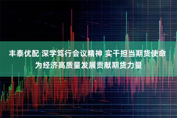 丰泰优配 深学笃行会议精神 实干担当期货使命 为经济高质量发展贡献期货力量
